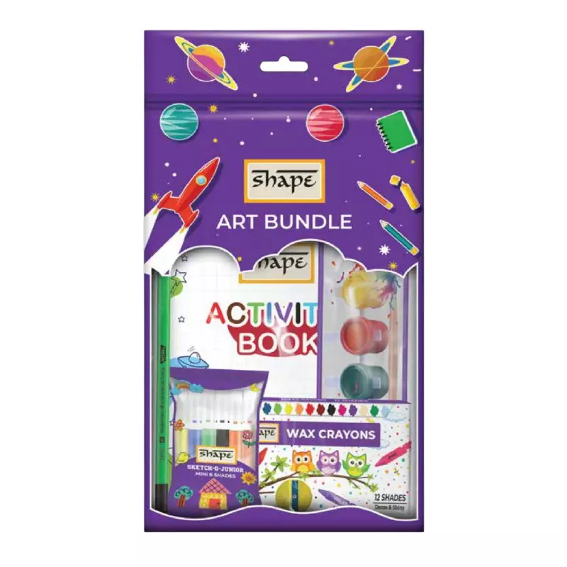 Shape Art Bundle Kit Plastic Assorted Color For School, Home & Office , A150801PP