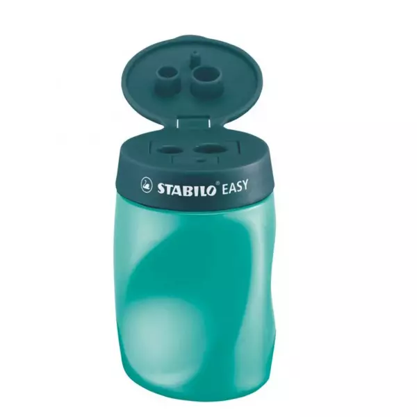 Stabilo Easy Ergonomic Pencil Sharpener Right Handed Petrol Color for Artists, Students, Hobbyistes, B-50304-3
