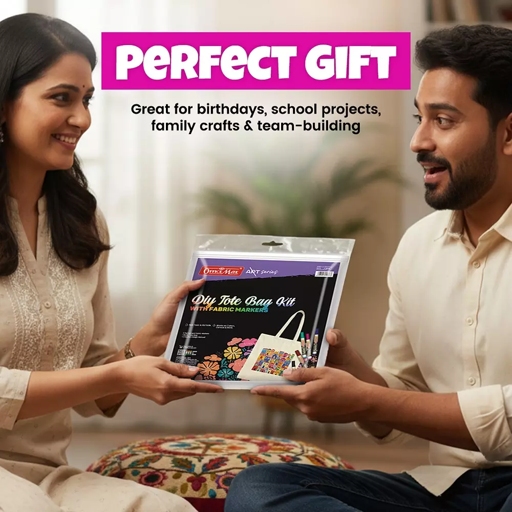 soni-officemate-tote-bag-kit-1-pre-printed-art-bag-5-fabric-markers-diy-craft-safe-washable-colors-for-gifting-art-projects-personal-use