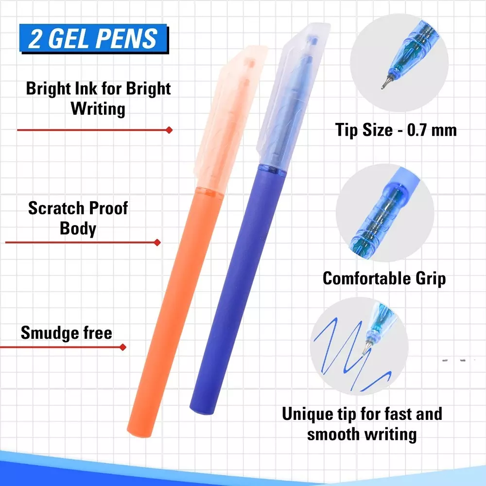Soni Office Mate 7 Pcs Topper Exam Kit Contains Exam Board, Geometry Box, 2 Pens, 2 Pencils and Scale