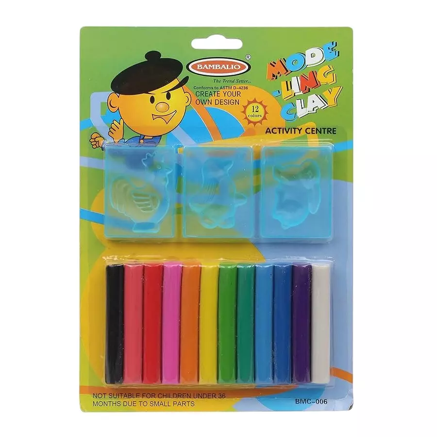 Bambalio Moudling Clay Multicolor Plastic for Art and Craft Use, CLAY-006