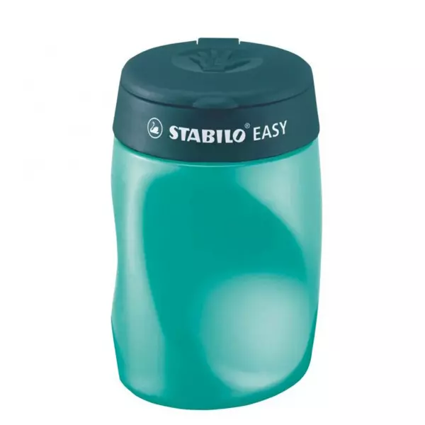 Stabilo Ergonomic Pencil Sharpener Left Handed Petrol Color for Artists, Students, Hobbyistes, B-50302-3