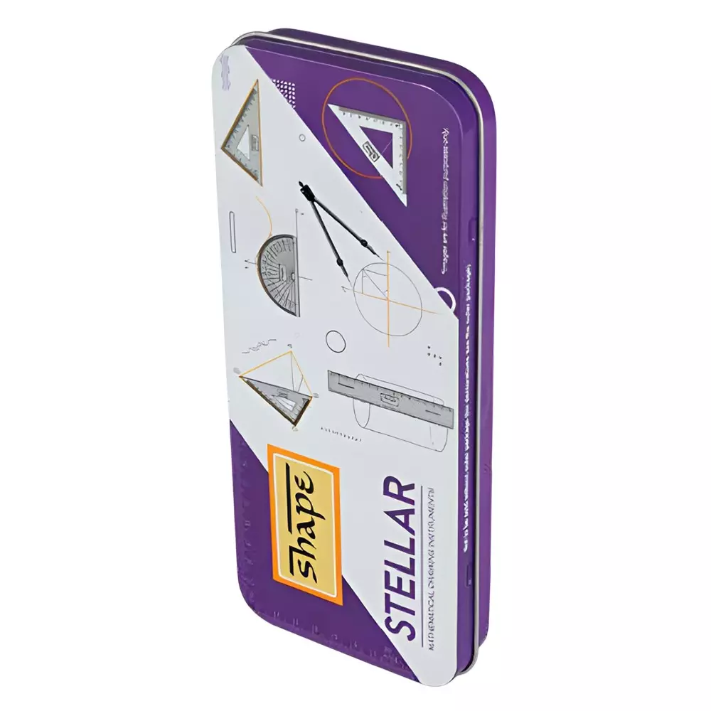 Shape Stellar Geometry Box Purple, White For School, Home & Office, A040201
