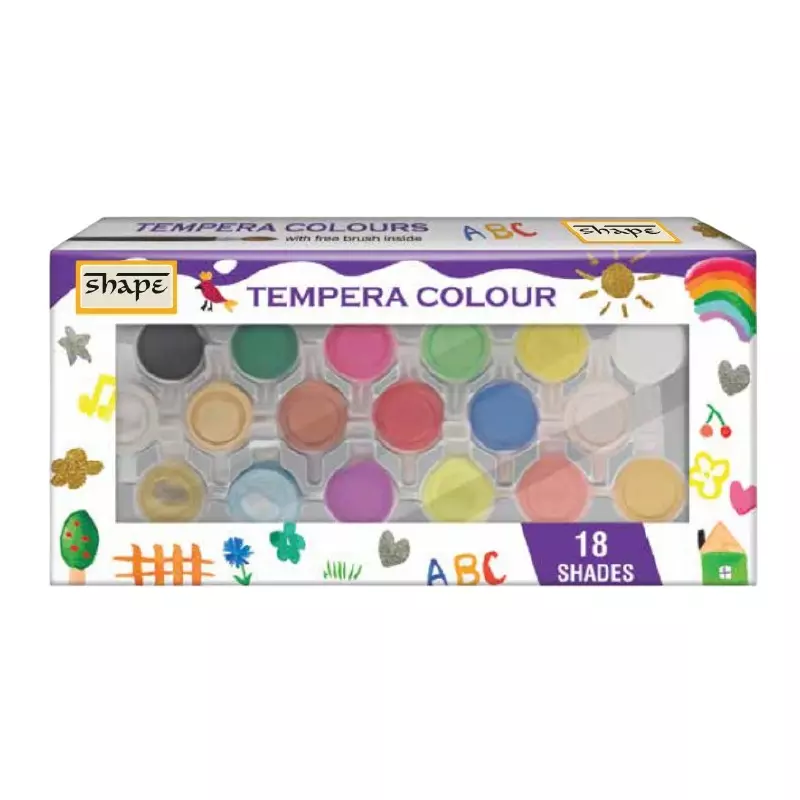 Shape 18 Shade Tempera Color Assorted Color, A020301
