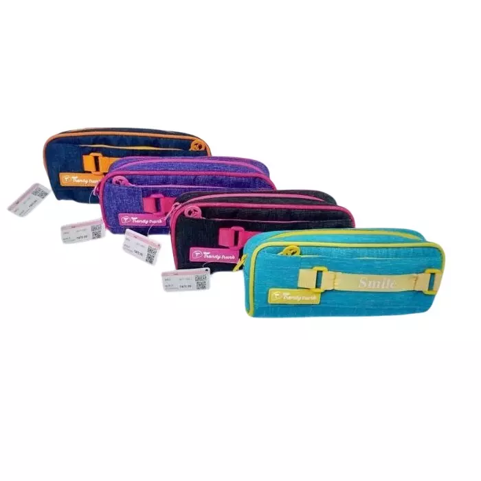 Worldone Trendy Trunk Pouch Polyester Zipper Assorted Color, WTT040