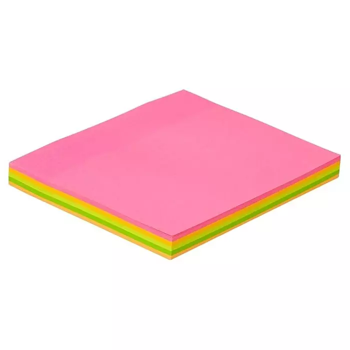 JC Sticky Notes 76.2x76.2 mm Square Shape Paper Assorted Color for School & Office Use, (Pack of 100 Sheets)