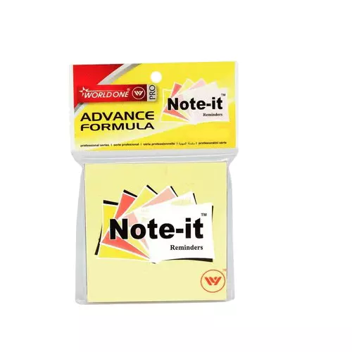Worldone Self Sticky Notes Assorted Color 75x50 mm Square, WPS002