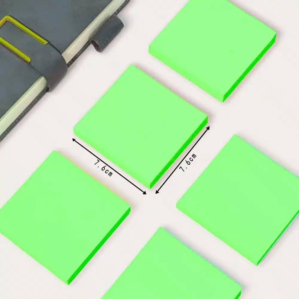 Soni Office Mate Fluorescent Sticky Note Pad 76x76 mm, 100 Sheets Strong Adhesive for Notes and Reminders (Pack of 3)