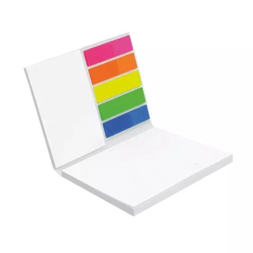 Oddy Printed Sticky Notes & 5 Color Neon Flag with Cover Kit 100 Sheets Assorted 2x3 Inch Paper, CRS2x3SC