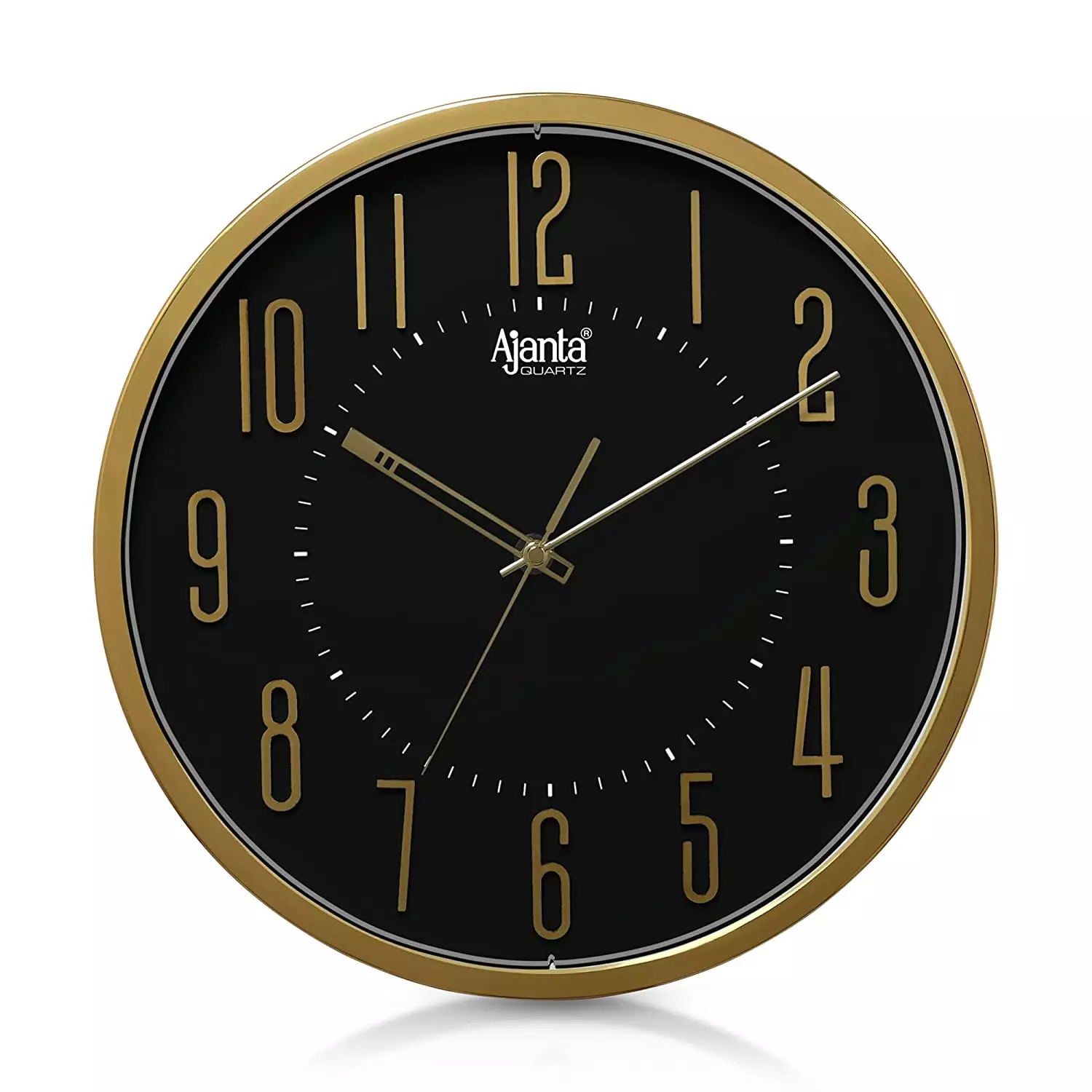 Buy Ajanta 2757GoldenBlack Analog 12 inch Wall Clock Online in India