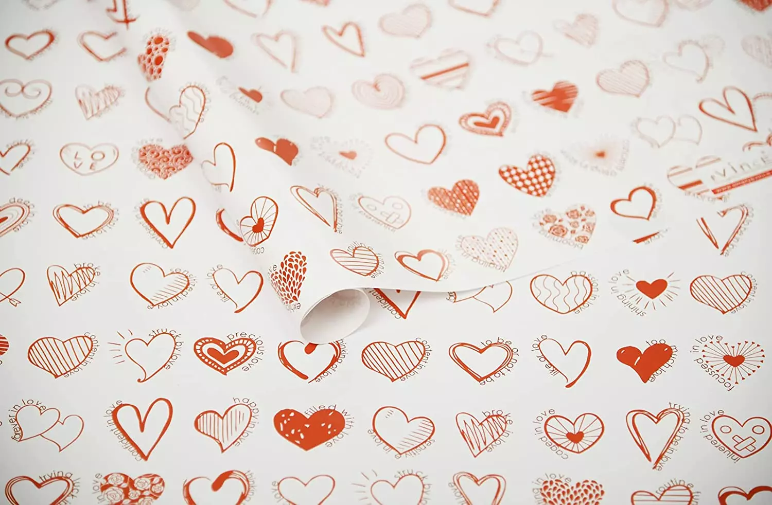 eVincE - thoughtful PRESENTations HART01L25 Classic and Modern Design Lovely Red Hearts , Royal Decorative Paper for Gift Wrap Gift Wrapping Paper (Pack of 25 Piece)