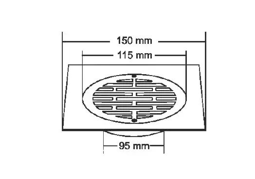 Nirali Allyco 6x6inch Satin Floor Drain