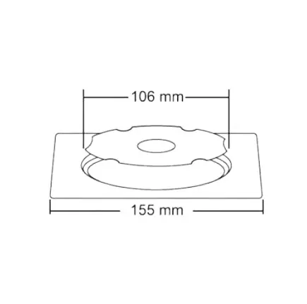 Nirali Clara 6x6inch Glossy Stainless Steel Floor Drain