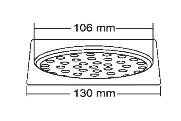 Nirali Ivana 5x5inch Satin Stainless Steel Floor Drain