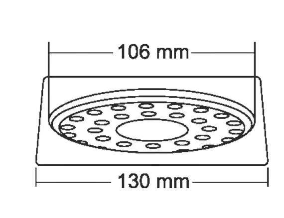 Nirali Elisa 5x5inch Glossy Stainless Steel Floor Drain