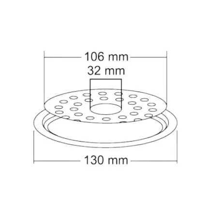 Nirali Jayce 5inch Satin Stainless Steel Floor Drain