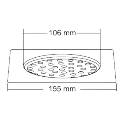 Nirali Ivana 6x6inch Glossy Stainless Steel Floor Drain
