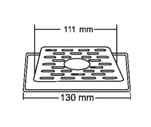 Nirali Kylo 5x5inch Glossy Stainless Steel Floor Drain