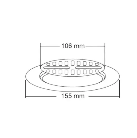 Nirali Elina 6inch Glossy Stainless Steel Floor Drain