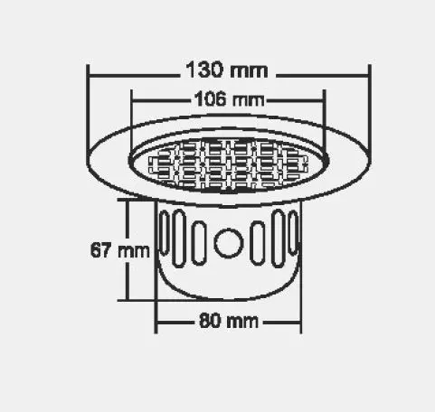 Nirali Aveel 5inch Small Glossy Floor Drain
