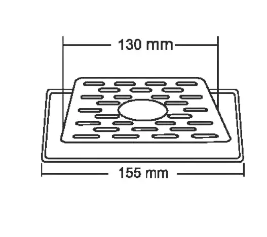 Nirali Kylo 6x6inch Glossy Stainless Steel Floor Drain