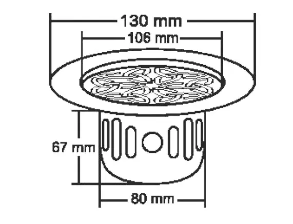 Nirali Cove 6inch Big Satin Floor Drain