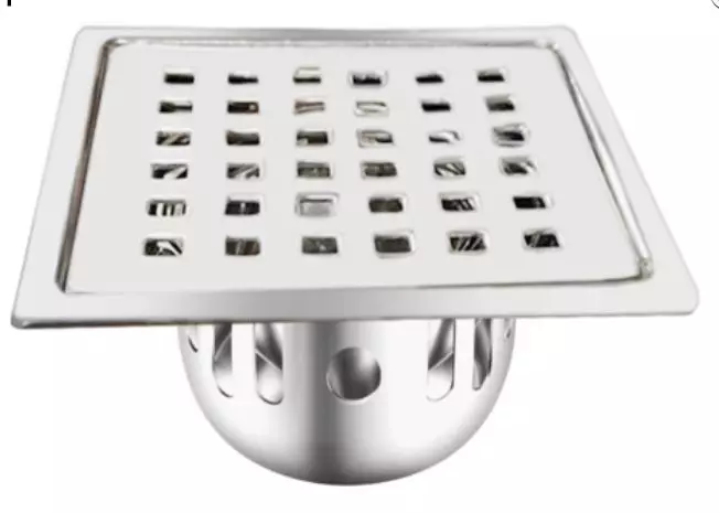 Buy Nirali Kian 6x6inch Glossy Stainless Steel Floor Drain from Industrybuying.com