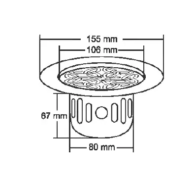 Nirali Cove 6inch Big Glossy Floor Drain