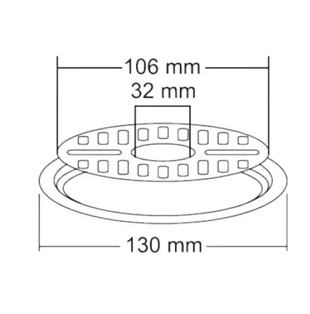 Nirali Elia 5inch Satin Stainless Steel Floor Drain