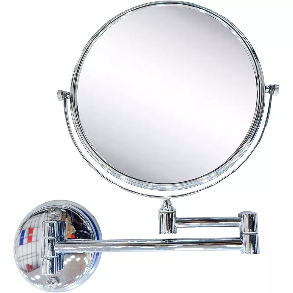 Somany Shaving Mirror Signature Collection Dhaara Series Wall Mount Chrome Finish Metal Body, 272130890041