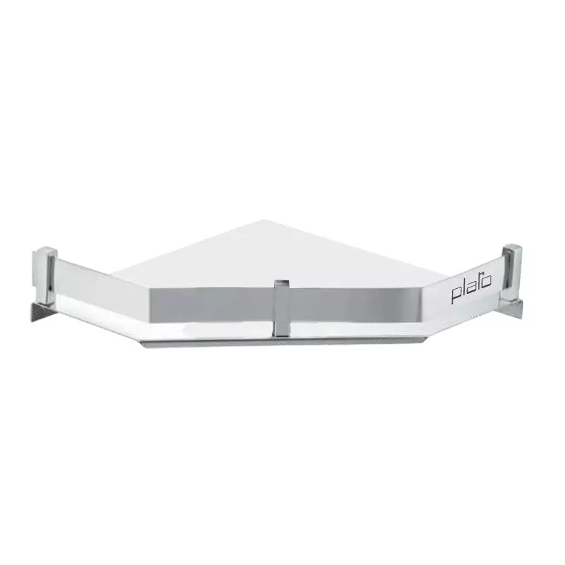 PLATO Corner Shelf Stainless Steel Wall Mount Silver 254 mm (10 inch), 6329