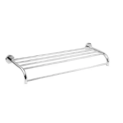 Somany Towel Rack 600 mm Signature Collection Optimus Round Series Wall Mount Chrome Finish Metal Body, 272151450191