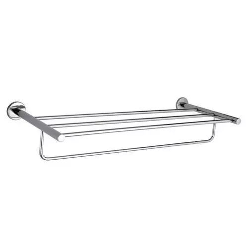 Somany Towel Rack 600 mm Signature Collection Optimus Square Series Wall Mount Chrome Finish Metal Body, 272151450101