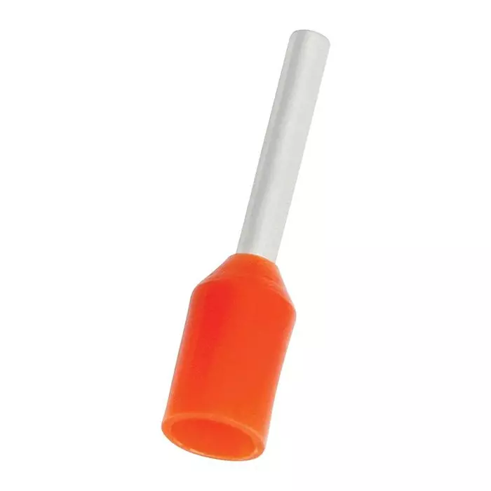 MULTICOMP PRO Wire / Bootlace Ferrules TERMINAL, FERRULE, CRIMP, ORANGE, MC5012-O (Pack of 100)