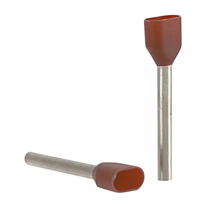ALTECH Insulated Crimp Bootlace Ferrule 18 mm Pin Length 2.4 mm Pin Diameter 2x1 mm² Wire Size Red, 2796 (Pack of 100)
