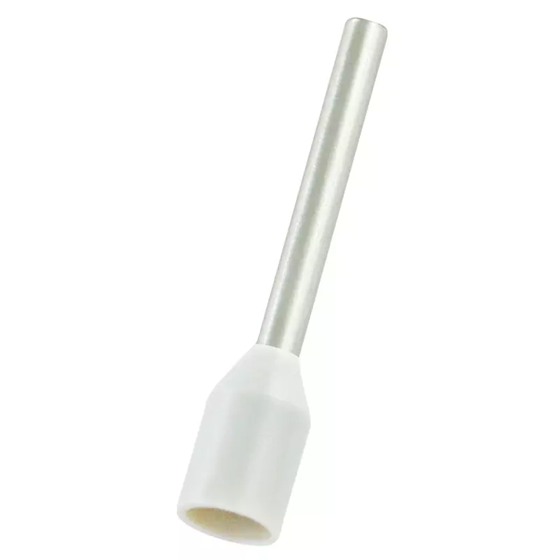 RS PRO Bootlace Ferrule Tin Plated Insulated 18 AWG to 18 AWG White, 2707546 (Pack of 500 Pcs)