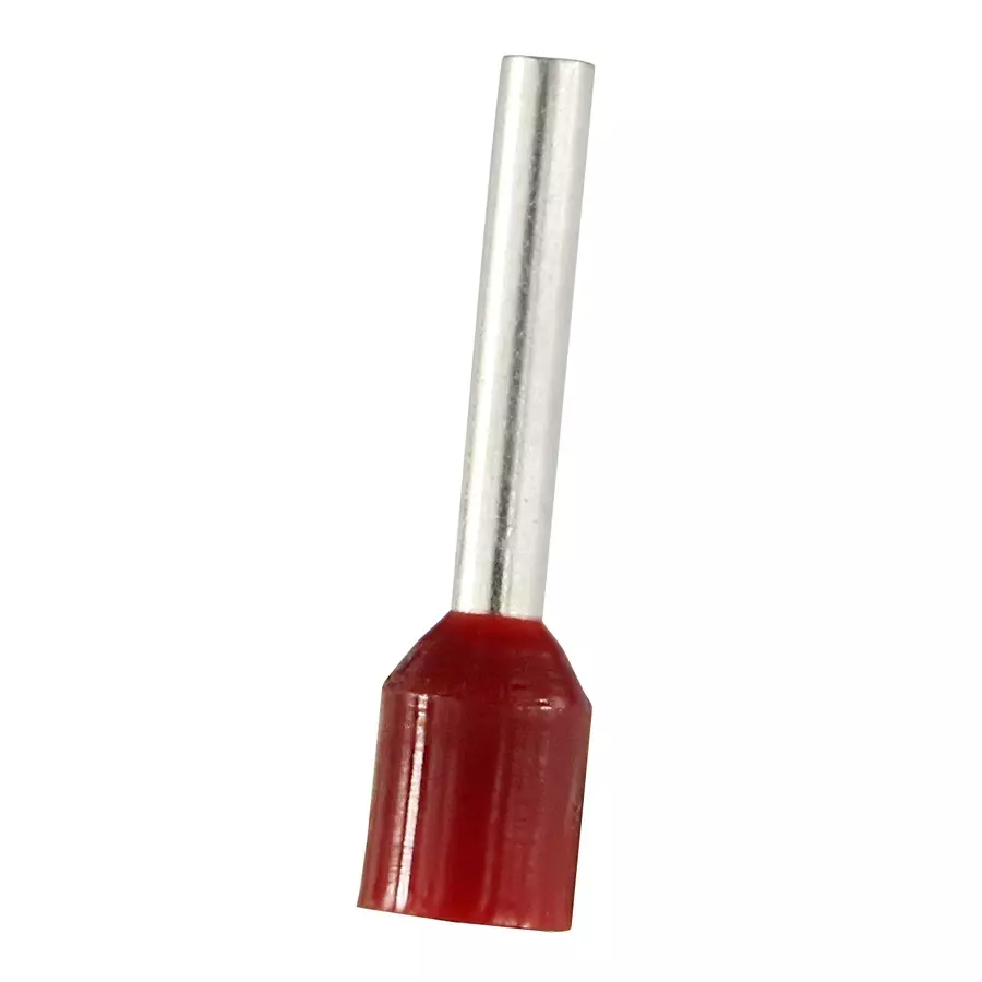 RS PRO Bootlace Ferrule Tin Plated Insulated 16 AWG to 16 AWG Red, 2707511 (Pack of 500 Pcs)