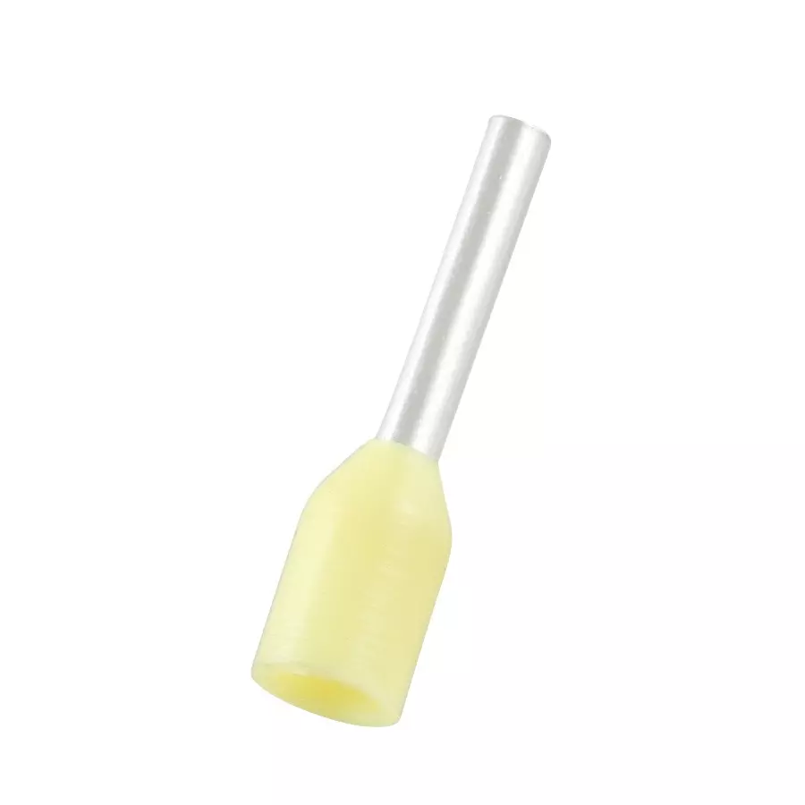 RS PRO Bootlace Ferrule Tin Plated Insulated 24 AWG to 24 AWG Yellow, 2707486 (Pack of 1000 Pcs)