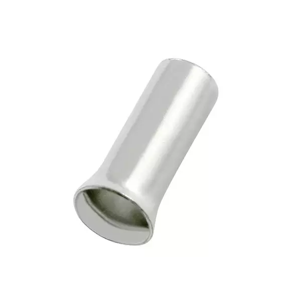 RS PRO Bootlace Ferrule Tin Plated Uninsulated 18 AWG to 18 AWG Silver, 2707564 (Pack of 500 Pcs)