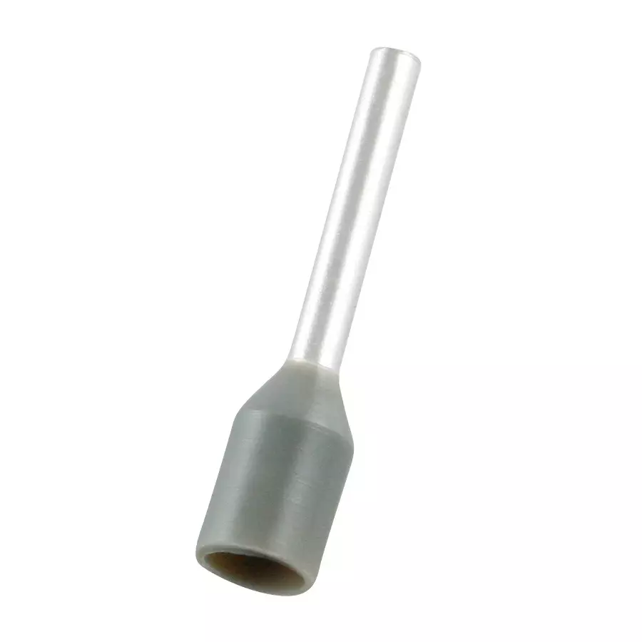 RS PRO Bootlace Ferrule Tin Plated Insulated 18 AWG to 18 AWG Grey, 2707541 (Pack of 1000 Pcs)