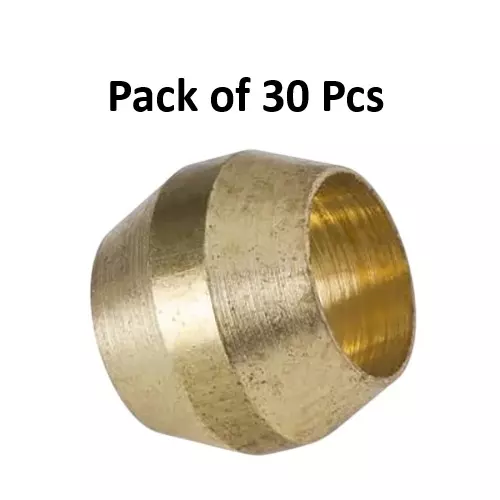 oil-drop-brass-compression-fitting-sleeves-ferrule-ring-for-6mm-tube6mm-cone-for-6mm-locking-screw-pack-of-30-6mm-6mm-ferrule