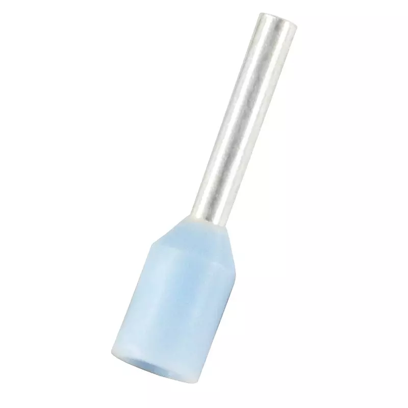 RS PRO Bootlace Ferrule Tin Plated Insulated 24 AWG to 24 AWG Light Blue, 2707484 (Pack of 1000 Pcs)