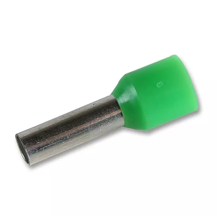 MULTICOMP PRO Wire / Bootlace Ferrules FERRULE, 6AWG, 24MM, NYLON, GREEN, PK50, E16-12-GREEN