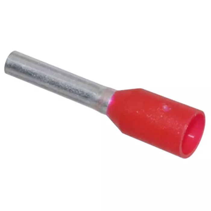 ALTECH Insulated Crimp Bootlace Ferrule 8 mm Pin Length 1.7 mm Pin Diameter 1 mm² Wire Size Red, 2871.0/100 (Pack of 100)