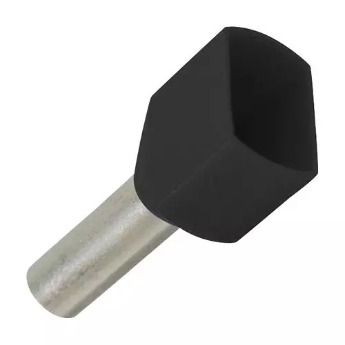 PANDUIT Bootlace Ferrules TERMINAL, WIRE FERRULE, 16AWG, BLK, FTD78-12-D (Pack of 2)