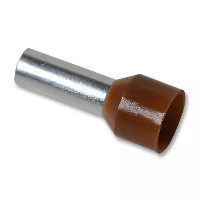 MULTICOMP PRO Wire / Bootlace Ferrules FERRULE, 4AWG, 28MM, NYLON, BROWN, PK50, E25-16-BROWN