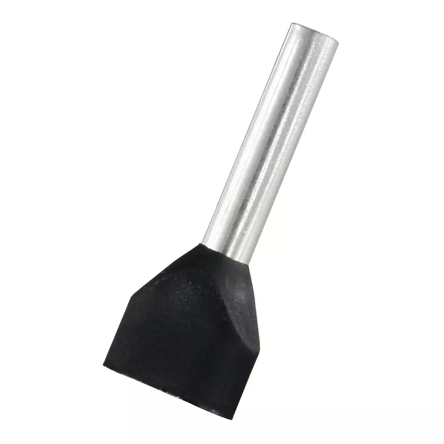 RS PRO Bootlace Ferrule Tin Plated Insulated 16 AWG to 16 AWG Black, 2707666 (Pack of 500 Pcs)