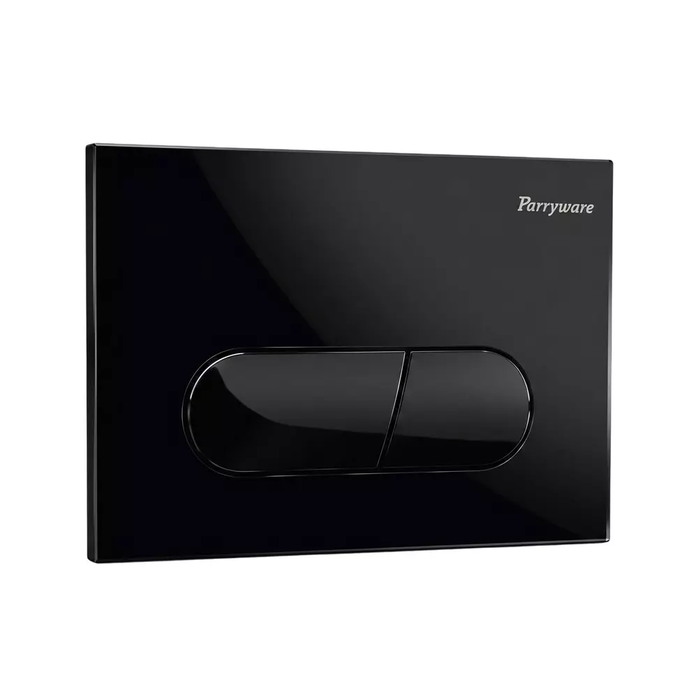 Parryware Active Oblong Series Flush Push Plate Rectangular Shape Shiny Black, E822OA5