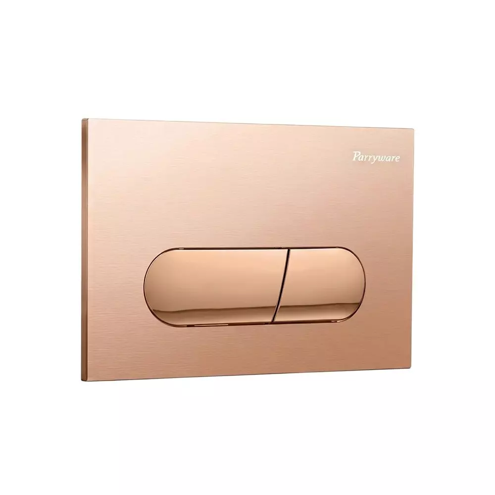 Parryware Active Oblong Series Flush Push Plate Rectangular Shape Deep Rose Gold, E822OA4