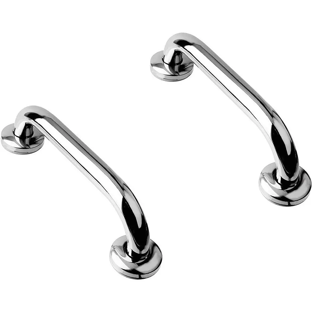MED BUDDY Grab Bar Heavy Duty Stainless Steel Steel Handle 12 Inch (300 mm) (Pack of 2 Pcs)